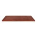 A brown rectangular Lancaster Table & Seating wood butcher block table top with a mahogany finish.