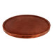 A Lancaster Table & Seating round wooden table top with a mahogany finish.