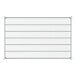 A close-up of a metal grid on a Regency chrome wire shelf.