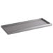 An Avantco grey rectangular drip tray with a handle.