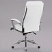 A white Flash Furniture office chair with chrome legs and armrests.