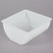 A white square bowl.