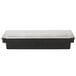 A black Choice 4-compartment condiment bar with clear lid.