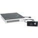 A black Vollrath induction warmer set with a black and white ceramic template on a countertop.
