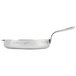 An American Metalcraft stainless steel mini skillet with a handle.