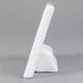A white rectangular American Metalcraft ceramic card sign.