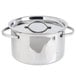 An American Metalcraft stainless steel mini pot with lid.