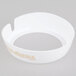 A white plastic Tablecraft salad dressing dispenser collar with beige lettering reading "Vinaigrette"