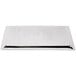 A silver rectangular American Metalcraft hammered stainless steel tray.