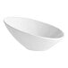 An Acopa bright white porcelain bowl on a white background.