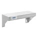 A stainless steel Lavex wall mount shelf.