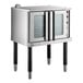 A stainless steel Cooking Performance Group single deck electric convection oven with a glass door.