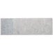 A white rectangular paper napkin band with a burgundy strip.