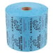 a roll of blue paper