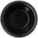 A black bowl with a black rim.