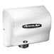 An American Dryer EXT7-M ExtremeAir hand dryer with a white steel cover.