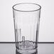 A clear Carlisle plastic tumbler.