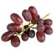 A bunch of seedless red grapes.