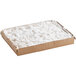 A white box with white powder on it.