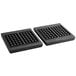 Two black square grids for a Carnival King Brussels style waffle iron.