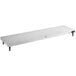 A white rectangular Nemco heated shelf with stainless steel sides.