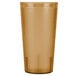 A close-up of a brown plastic tumbler.