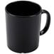 A black GET Tritan mug with a handle.