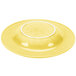 A yellow Fiesta pasta bowl with a white rim and center circle.