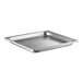 A Vollrath stainless steel steam table pan with a square edge.