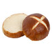 Wholesome Harvest 4 inch Sliced Pretzel Hamburger Bun 6 Count - 12/Case