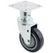 A set of black and metal Vulcan adjustable swivel casters.