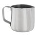 A Choice polished stainless steel pitcher with a handle.