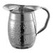 An Acopa stainless steel pitcher with a handle.