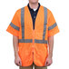 a man wearing a reflective vest