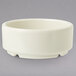 An ivory melamine ramekin.