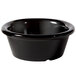 A black smooth melamine ramekin.