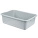 A light gray plastic bus tub.