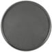 A black round Chicago Metallic pizza pan with a metal rim.