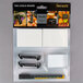A plastic package of American Metalcraft Mini White Chalk Cards with a picture of a cupcake and chalk board markers.