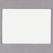 An American Metalcraft mini white rectangular chalk card with a gray edge.