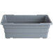 A gray rectangular Channel polyethylene lug with a lid.