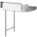 A white metal Regency dish table with a shelf on top.