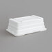 A white polyethylene Channel Lug with a lid and handle.