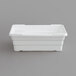 A white polyethylene Channel lug container with a lid.