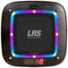 The LRS guest transmitter with a black square and colorful lights.