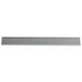 A grey rectangular plastic label holder on a white background.