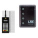 A black rectangular LRS staff transmitter with silver buttons.