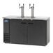 A black Arctic Air beer dispenser with two taps on a counter.