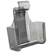 A set of 12 clear plastic LRS staff pager belt clip holders.