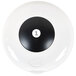A white circle with a black circle and a black number one inside.